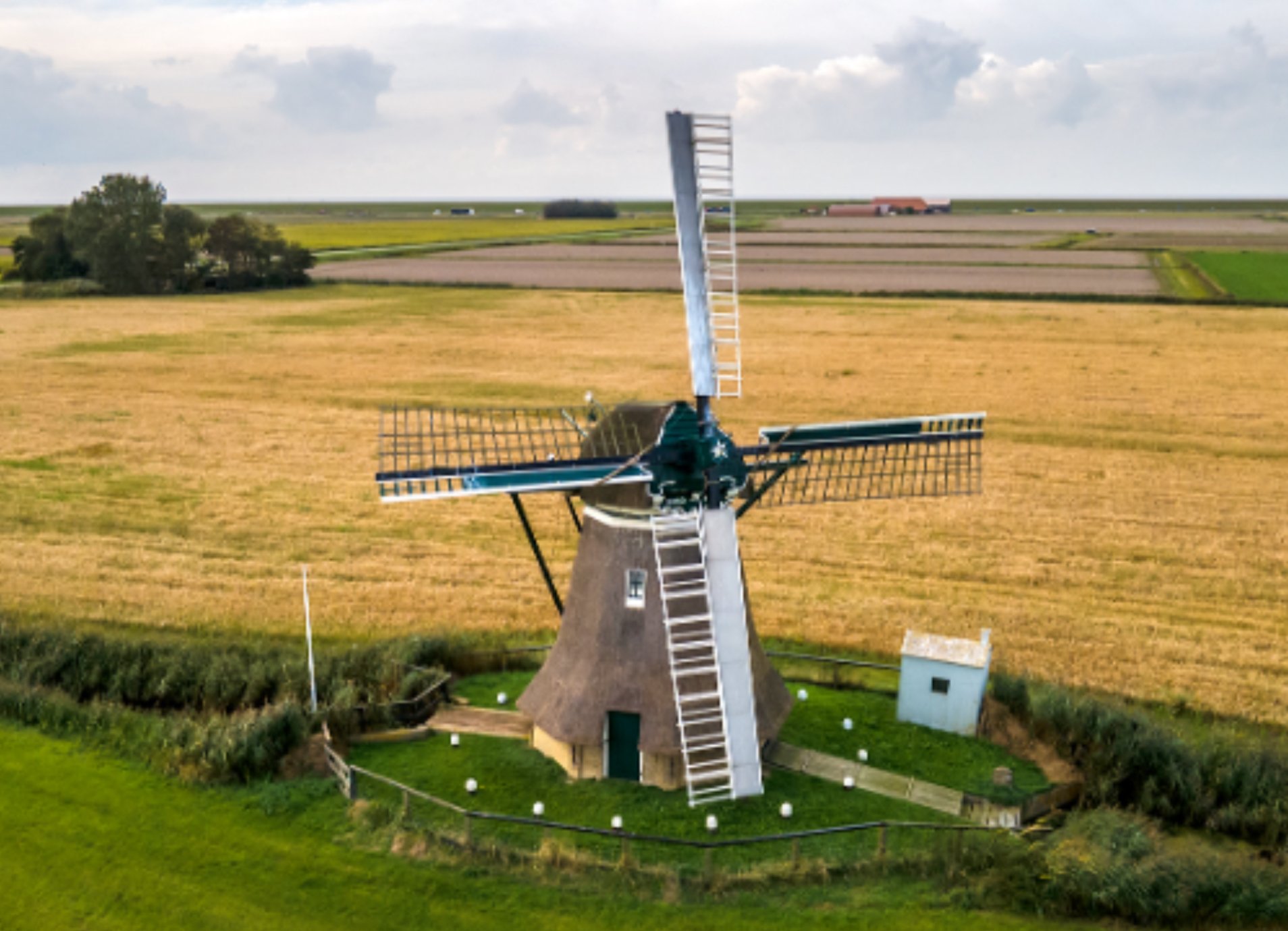 Poldermolen De Eendracht – Kimswerd. Foto Ronald Schulte