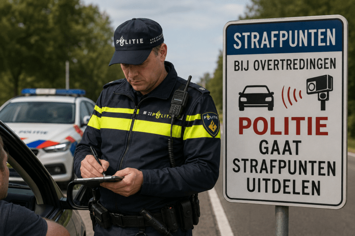 Politie gaat strafpunten uitdelen op de weg
