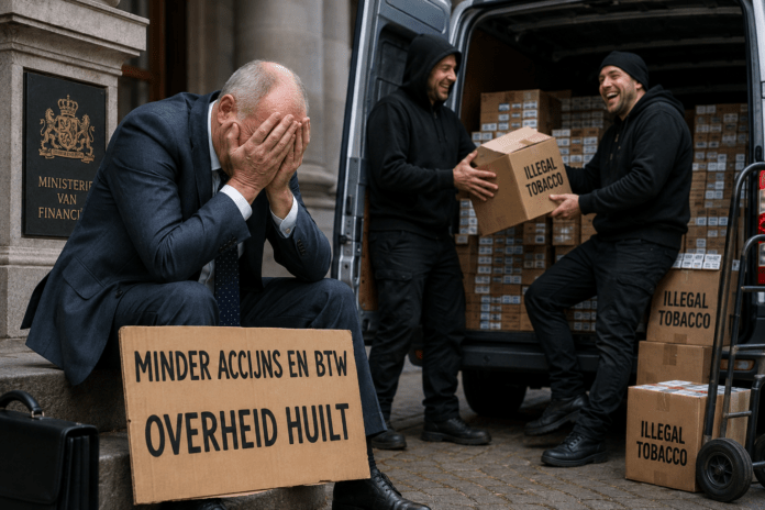 Minder accijns en btw door illegale tabak