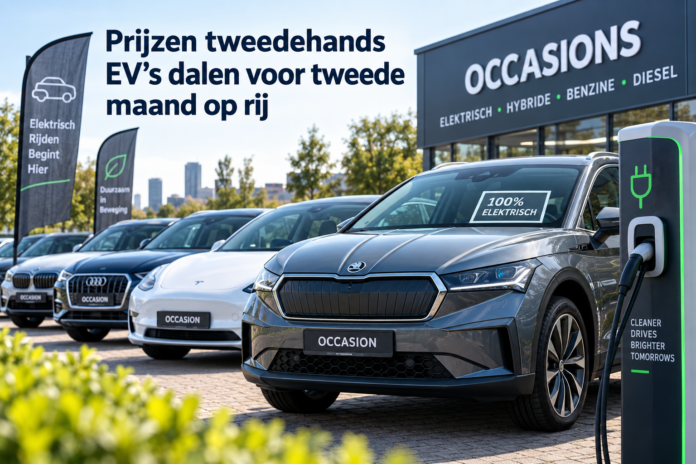 Prijzen tweedehands EV’s dalen voor tweede maand op rij