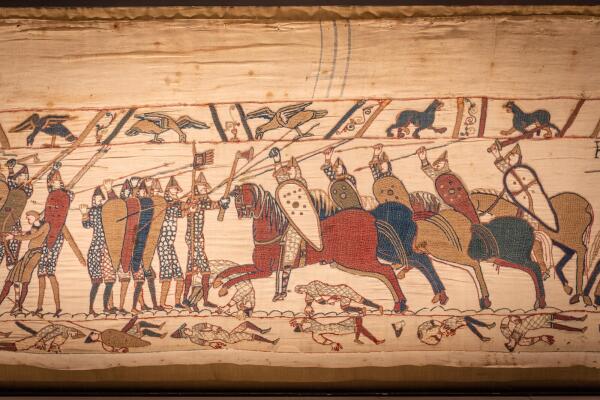 Detail van het wandtapijt van Bayeux Valentin Pacaut - The Explorers. - Credit: Valentin Pacaut - The Explorers