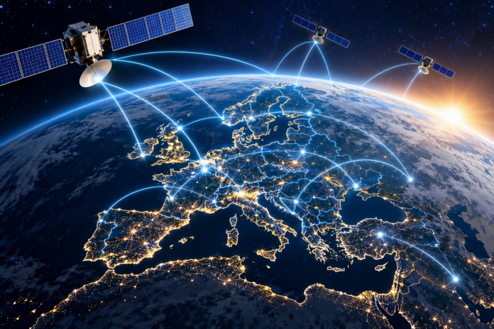 Europese Satellietverbindingen boven de Aarde